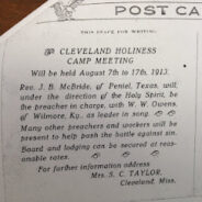 The Duties of a 1913 Preacher in Cleveland, MS