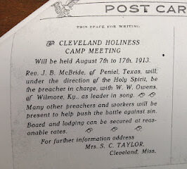 The Duties of a 1913 Preacher in Cleveland, MS